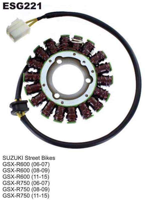 Citomerx Complete Alternator/Stator For Suzuki GSX-R 600 (2001-2003) – 12V, 18 Coils - View #4