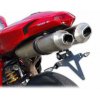 Držák SPZ DUCATI 848/1098/1198, nastavitelný, černý, s držákem odrazky DUCATI 1198 1200 rok 09-11