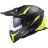 LS2 MX436 PIONEER EVO ROUTER BLACK H-V YELLOW enduro přilba na motorku