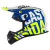 Cassida Cross Cup Sonic modrá matná žlutá fluo krossová helma