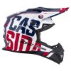 Cassida Cross Cup Sonic červená modrá bílá krossová helma