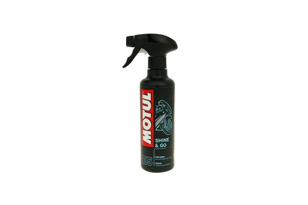 Motul E5 Shine Go 400 ml, ošetřující a leštící sprej na plasty