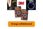 3M proužky na ráfky kola reflexní oranžové reflexní, 5mm, 6 metrů včetně adaptéru, až na 18´´ kola