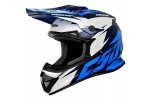 Cassida Cross Cup TWO tmavě modrá bílá černá krosová helma, přilba na motorku