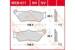 TRW MCB671SH sintrované zadní brzdové destičky na motorku