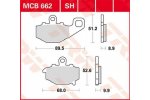 TRW MCB662SH sintrované zadní brzdové destičky na motorku