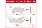 TRW MCB648SH sintrované zadní brzdové destičky na motorku