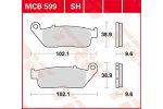 TRW MCB599SH sintrované zadní brzdové destičky na motorku