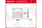 TRW MCB591SH sintrované zadní brzdové destičky na motorku