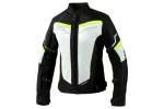 Dámská moto bunda Rebelhorn District, šedá černá fluo textilní bunda na motorku