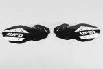 UFO kryty rukojetí FLAME KTM SX 125 14-15, EXC 125 14-16, barva černá/bílá (s uchycením)
