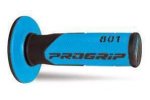 PROGRIP gripy PG801 OFF ROAD (22+25mm, délka 115mm) barva černá/světlá modrá (dvoudílné) (PG801) (801-286)