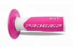 PROGRIP gripy PG801 OFF ROAD (22+25mm, délka 115mm) barva bílá/růžová fluo (dvoudílné) (801-243) (PG801WH/FX)