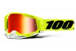100% MX brýle RACECRAFT 2 brýle žluté, zrcadlové červené plexi