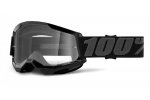 100% MX brýle STRATA 2 brýle černé, čiré plexi