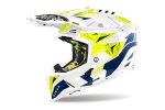 Airoh 2023 motokros helma AVIATOR 3.0 Spin žlutá / modrá