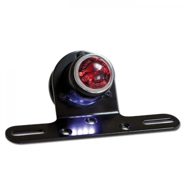 HSM LED zadní světlo Tube, černé, tónované sklo, Ø 45 mm