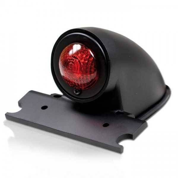 HSM Zadní světlo Sparto, matné černé, červené sklo