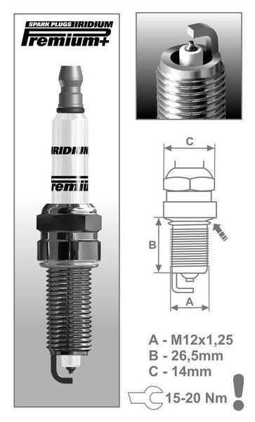 Zapalovací svíčka Brisk P11 řada Premium Iridium+ pro motorku