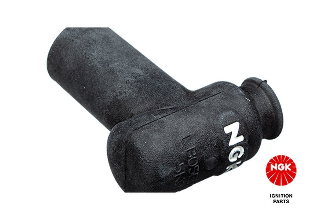 NGK koncovka zapalovací svíčky (fajfka) gumová zahnutá 90 s matkou černá (NR 8338)