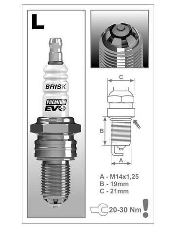 zapalovací svíčka Brisk LR15SXC řada Premium EVO