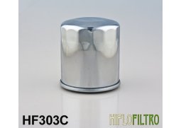 Olejový filtr Hiflo HF303C stříbrný filtr pro motorku KAWASAKI ZZR 1400 ABS rok 07-13