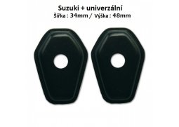 Indy Spacer ISO1 (záslepka do kapoty pod blinkry), černý, Suzuki, 34 x 48 mm