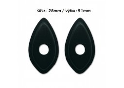Indy Spacer ISH1 (záslepka do kapoty pod blinkry), černý, Honda, 28 x 51 mm
