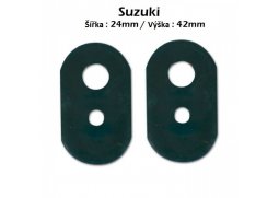 Indy Spacer (záslepka do kapoty pod blinkry), černý, Suzuki GSF650/S, SV650/S (od 03) DRZ400 SM/SV1000/GSX-R-600/1000 K1-K3, 24 x 42 mm