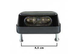 Osvětlení SPZ Zest, černé, ABS, vzdálenost šroubů 45 mm