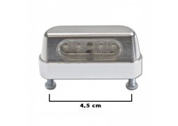 Osvětlení SPZ Zest, chrom, alu, vzdálenost šroubů 45 mm