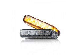 LED blinkry Streak na motorku, vestavěné, tónované sklo