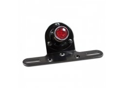 LED zadní světlo Gun, černé, červené sklo, Ø 30 mm