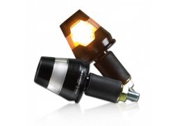 LED blinkry Conic na motorku, tónované sklo, černá, M8
