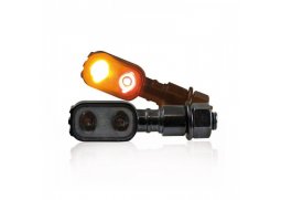 LED blinkry Fluted na motorku, kombinované, tónované sklo, černá, M10
