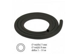 Benzinová hadička gumová vnitřní Ø=5mm, vnější Ø=8mm, délka 1m
