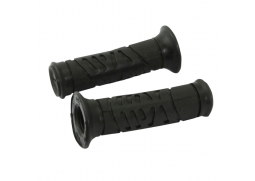 Gripy na motorku Lozenge gumové černé, 22 mm průměr, délka 120 mm
