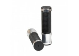 Rukojeti alu gripy na motorku ALU, 22 mm průměr, stříbrné, uzavřené, délka 120 mm