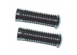 Chromové gripy na motorku Sundance s gumovými kroužky - 1'' Zoll 25, 4 mm, uzavřené, délka 125 mm