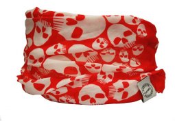 Multifunkční šátek Oxford Comfy Skull červený