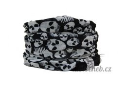 Multifunkční šátek Oxford Comfy Skull černý