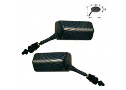 Zrcátka F1 na motorku carbonová, závit M6