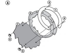 Kappa BF19K redukce pro montáž TANKLOCK tankvaku na víčko nádrže motorky pro BMW G 650 GS (11-17) BMW G 650 GS rok 11-17