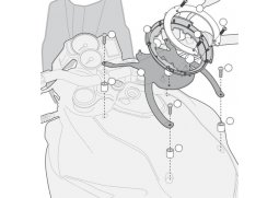 Kappa BF15K redukce pro montáž TANKLOCK tankvaku na víčko nádrže motorky BMW F 650 GS / F 800 GS (08-17), BMW F 700 GS (13-17), BMW F 800 GS Adventure (13-18) BMW F 800 GS Adventure rok 13-18