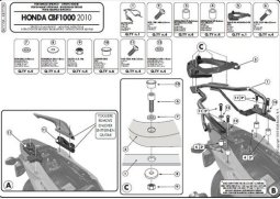 Kappa KR777M Nosič zadního kufru pro kufry MONOLOCK pro HONDA CBF 1000 / CBF 1000 ST (10-14) HONDA CBF 1000 rok 10-14