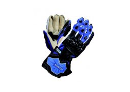 SQ CG1 modré sportovní rukavice z klokaní kůže na motorku