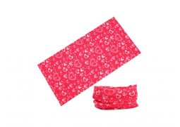 TWOEIGHTFIVE multifunkční šátek na krk Hearts pink - růžový
