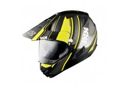 IXS HX 207 ATLAS černožlutá matná enduro přilba se sluneční clonou, helma na motorku