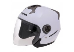 Cassida Magnum JET otevřená helma na motorku, bílá lesklá