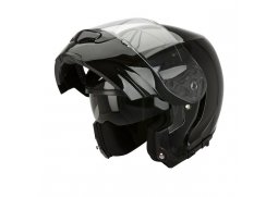 SCORPION EXO-3000 Moto přilba výklopná černá lesklá helma na motorku